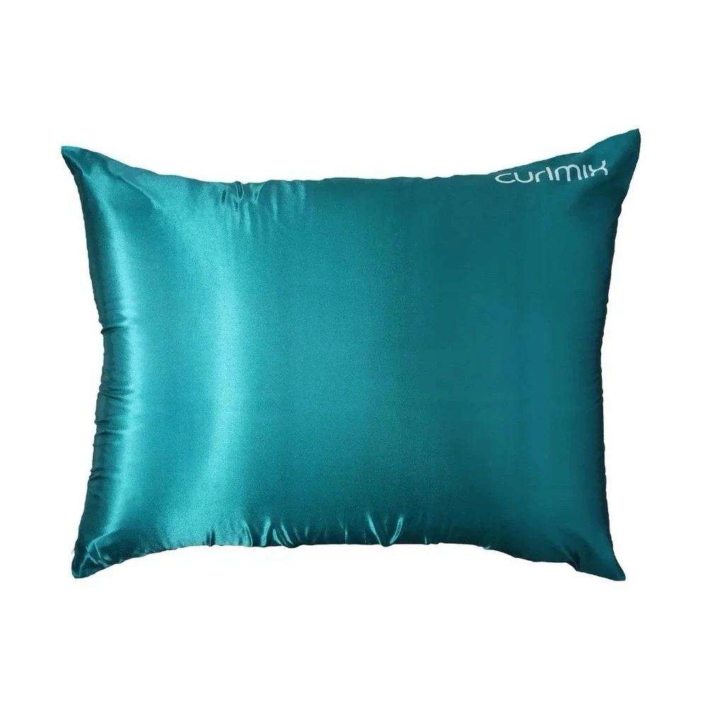 CurlMix Satin Pillowcase For Curly Hair Teal‎ Standard Size